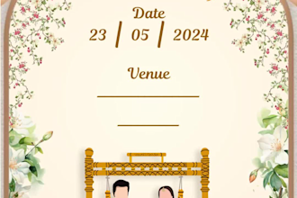 create save the date or indian wedding invitation video