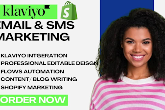 set up klaviyo email marketing flows email template for shopify marketing