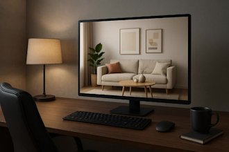 design zoom virtual background with logo