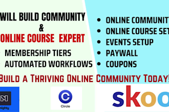 build mighty network online community, circle so and skool membership community