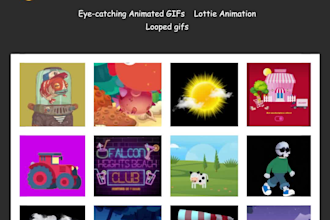 create 2d gifs or lottie animation