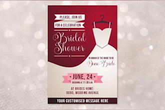 design beautiful cards for  wedding and any other invitations