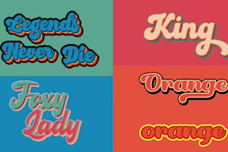 do retro typography vector art, logo, icon, graphic for you