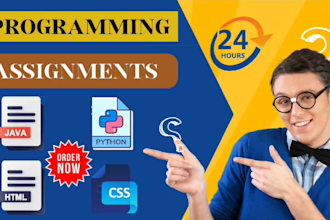 urgent complete c, html, java assignment and python projects