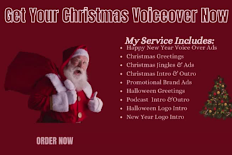voice over christmas, new year greetings, christmas jingles, ads voice over