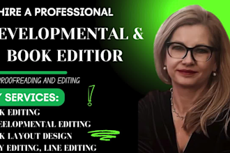 proofread, edit fiction books memoir, developmental editor as an expert
