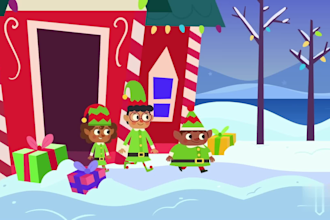 do 3d christmas animation for kids, cartoon animation, character design