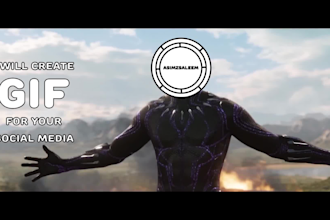 create animated gif logo ,stickers for web , social media