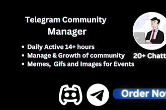 be your professional telegram community manager