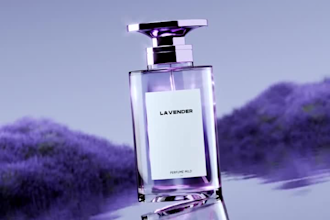 craft realistic 3d perfume product animation for your brand