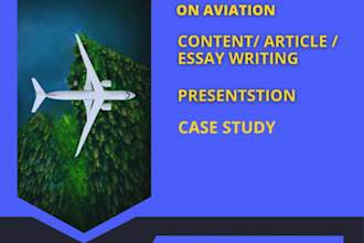 write high quality aviation content, articles or essays