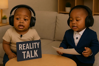 create viral ai baby video podcast ai baby talking podcast, your look like baby