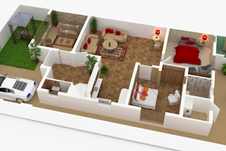 do 3d floor map, exterior and interior