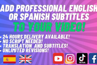 add spanish or english subtitles to your video