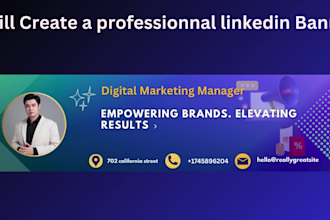 create a professional linkedin banner design for you