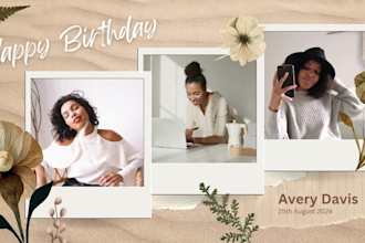 create attractive momorial, retirement, birthday, presentation slideshow video