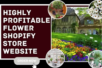 design flower florist bouquet garden floral plants decor shopify store website
