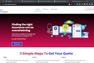 create medicare leads landing page with integration journaya