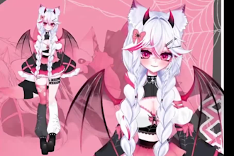 do 2d vtuber model live2d vtuber model vtuber commission 2d avatar live2d