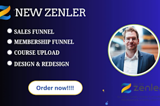 setup your online course website on new zenler teachable funnel