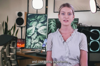 create an ultra realistic female ai spokesperson video