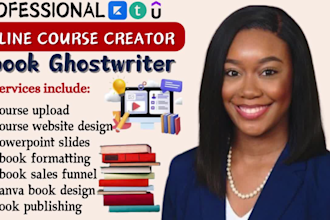 do online course creation, course curriculum, content creator, ebook ghostwriter