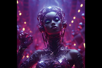 create cyberpunk style character art for any project with ai
