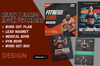 design health fitness ebook, medical book, lead magnet, guide, gym, workout plan