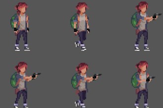 quality 2d animation pixel art sprite sheet for your game