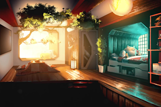 paint and animate superb stream background