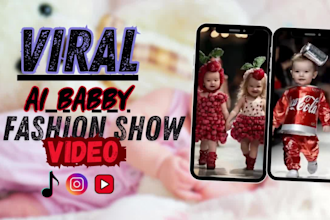 create viral ai baby fashion show videos adorable ai baby content baby inteactio