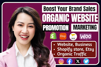 promote website, shopify marketing, amazon, product books etsy events any link