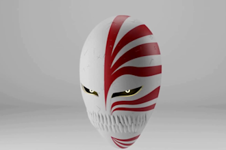 create 3d cosplay helmet 3d mask custom model 3d model for printing