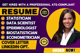 write data scientist stem business logistics ds statistician roles resume cv