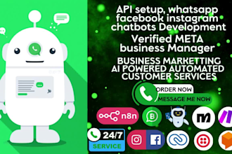 build whatsapp instagram facebook ai chatbot using manychat n8n zobot, API setup