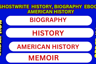 ghostwrite country history biography or bio ebook ebook writer, american history