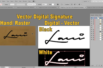 do your signature to vector digital signature in 1 hour