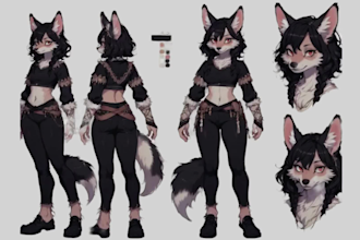 furry nsfw pixel art, fursona, furry comic fanart, anthro with anime style oc