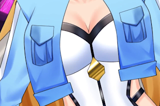 model and customize your 2d live vtuber rig,fantasy vtuber,vtuber animation