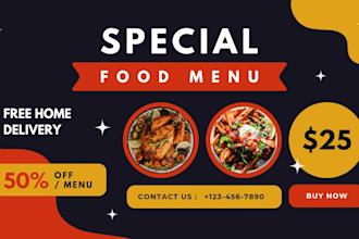 professional food poster design to boost your restaurant