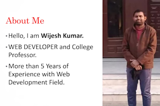 teach you web development in easy way project based