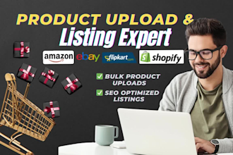 product upload and listing expert for shopify amazon ebay walmart woocommerce