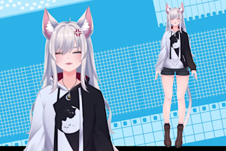 design and rig live2d vtuber model with anime style for streaming