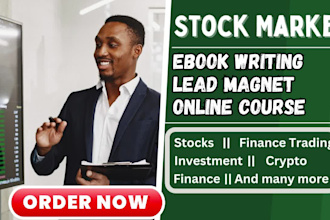 ghostwrite stock market finance investment business lead magnet do online course