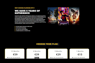 create a professional wordpress website for iptv store
