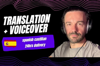 translate and record a male voice with a castilian spanish accent
