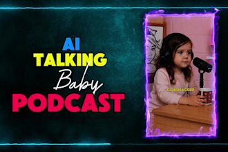 create baby podcast video, ai baby podcast
