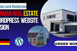 design german luxury property website for real estate agencies using elementor