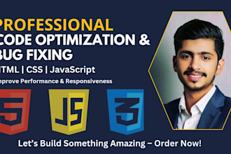 fix and improve your HTML, CSS, javascript, or webflow code