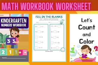 design math workbook worksheet and fillable pdf